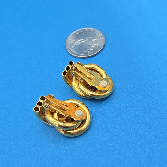 🤎Erwin Pearl Vintage Gold Knot Clip Earrings - Picture 11 of 11